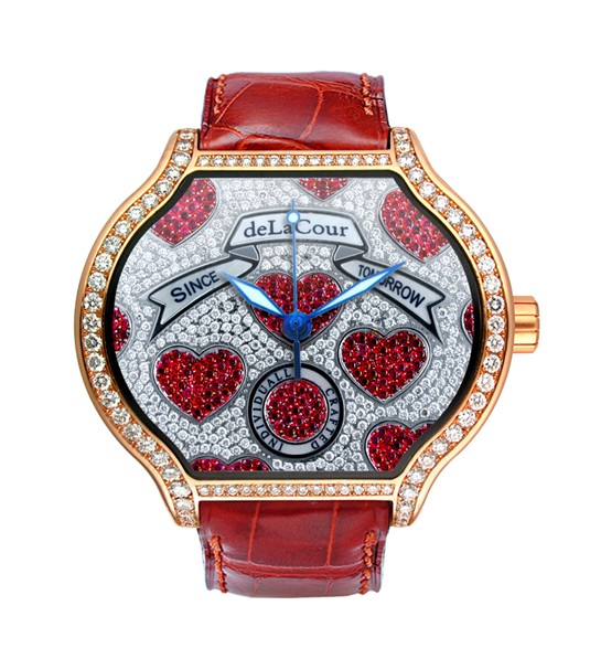 Replica DeLaCour City Medium Heart Rider Hearts Rose Gold WAPG0258-1005 Replica Watch